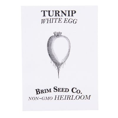 Brim Seed Co. Turnip, White Egg Heirloom Seed