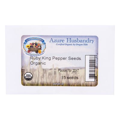 Azure Husbandry Ruby King Pepper Seed, Organic