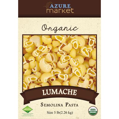 Azure Market Organics Lumache, Semolina Pasta, Organic