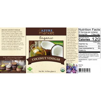 Azure Market Organics Coconut Vinegar, Organic