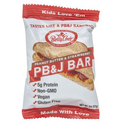 Betty Lou's PB&J Bar, Peanut Butter and Strawberry, GF