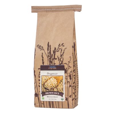 Azure Market Organics Rice, Medium Grain, Brown Organic