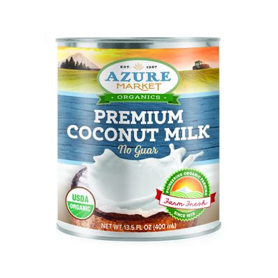 Azure Market Organics Coconut Milk, Premium, 17-19% Fat, No Guar, Organic