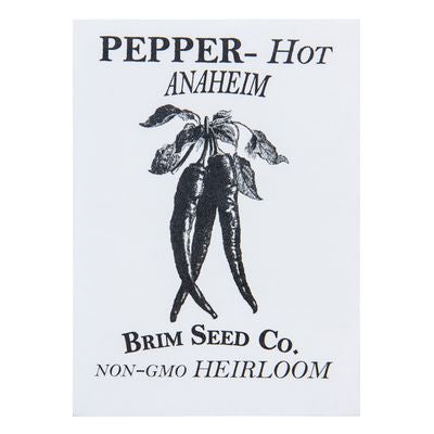 Brim Seed Co. Pepper, Hot Anaheim Chili Heirloom Seed