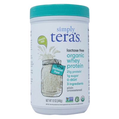 Tera's Whey Protein Powder, Grass-Fed, Lactose Free, Plain, Organic