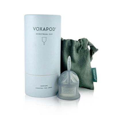 VOXAPOD Menstrual Cup, Medium, Coastal Fog Gray