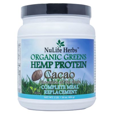 NuLife Hemp Cacao Plant Protein Powder