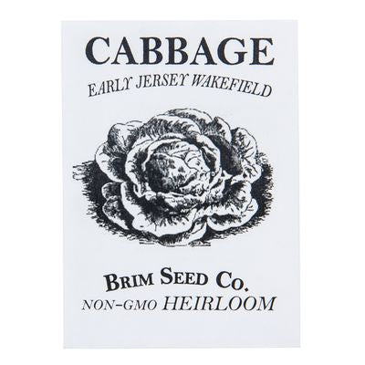 Brim Seed Co. Cabbage, Early Jersey Wakefield Heirloom Seed