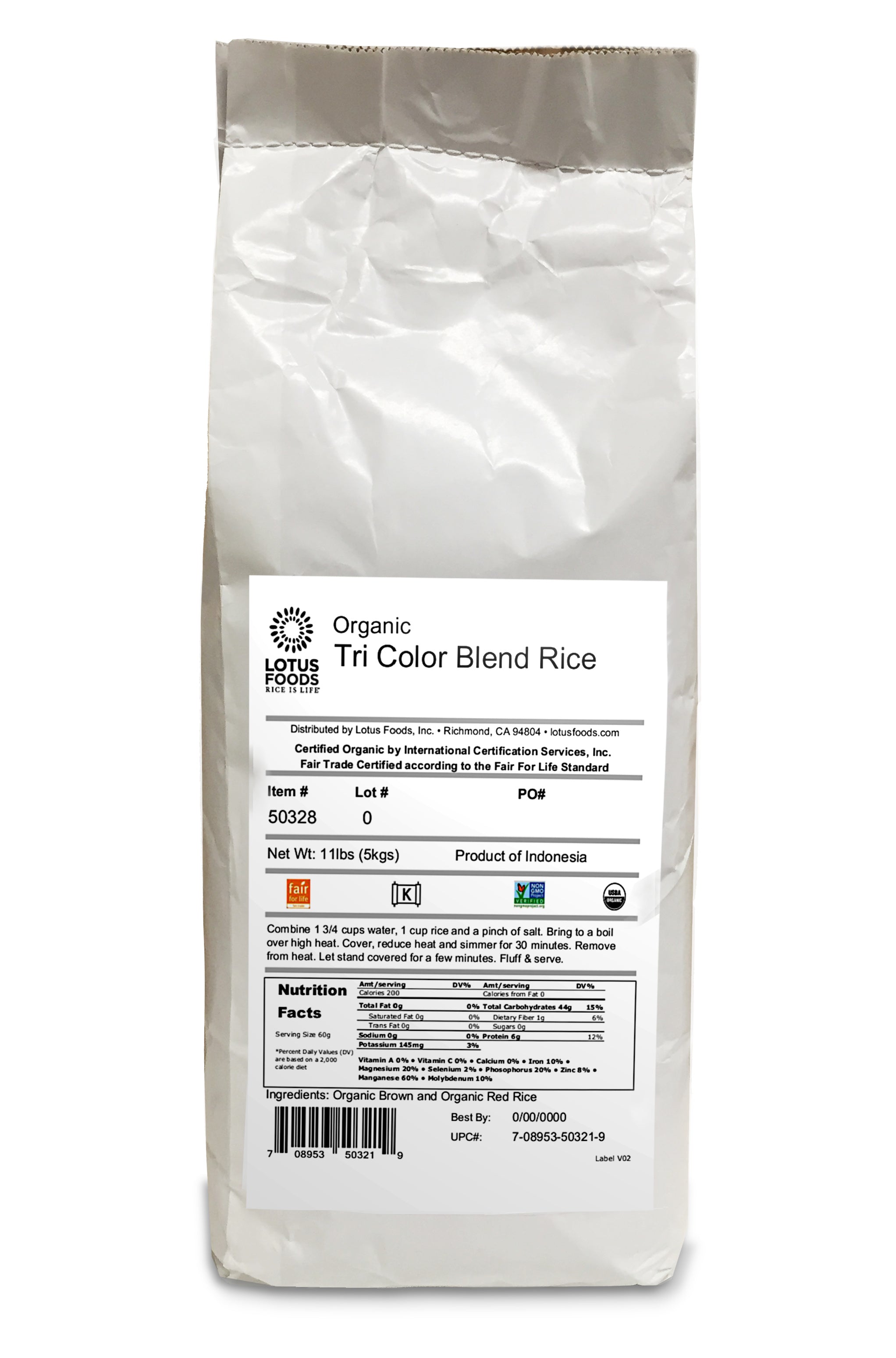 Lotus Foods Rice, Tri Color Blend, Organic – Manna Harvest