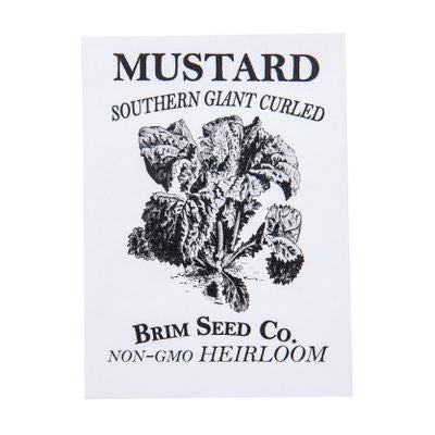 Brim Seed Co. Greens, Mustard, Southern Giant Curled Heirloom Seed