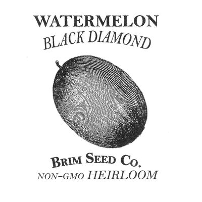 Brim Seed Co. Watermelon, Black Diamond, Heirloom Seed