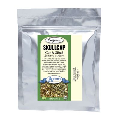 Azure Market Organics Skullcap, Cut & Sifted, Organic