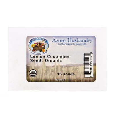 Azure Husbandry Lemon Cucumber Seed, Organic