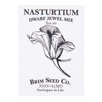 Brim Seed Co. Flower, Nasturtium Dwarf Jewel Mix Seed