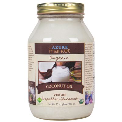 Azure Market Organics Coconut Oil, Expeller Pressed, Virgin, Organic