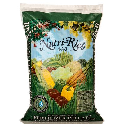 Nutri-Rich Fertilizer, Pellets, 4-3-2, Organic