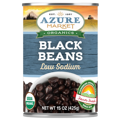 Azure Market Organics Black Beans, Low Sodium, Organic