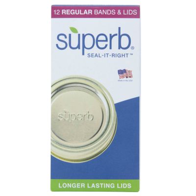 Superb Canning Lids with Bands, Mason, Regular