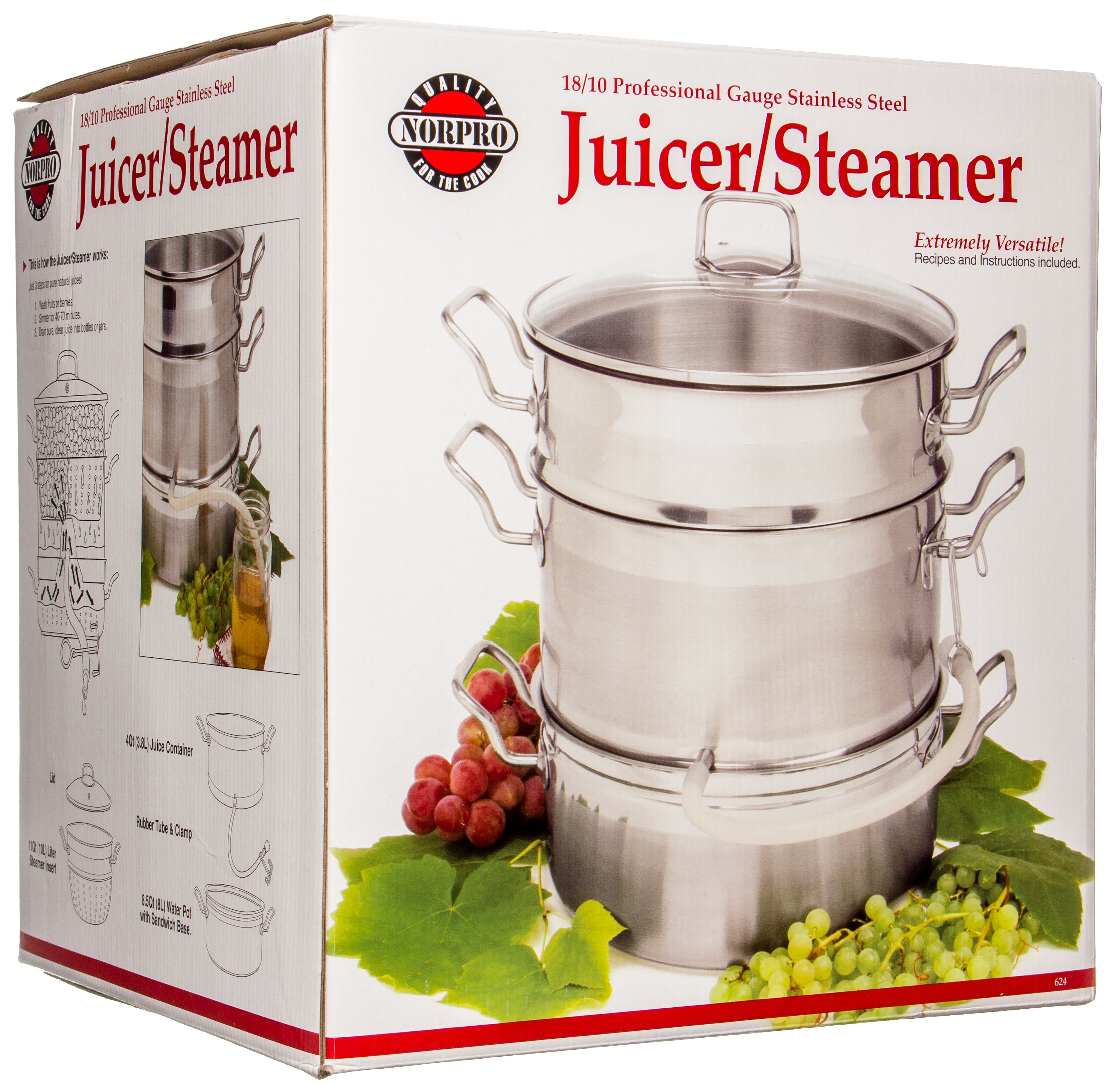 Norpro Krona Stainless Steel Steamer/Juicer – Manna Harvest