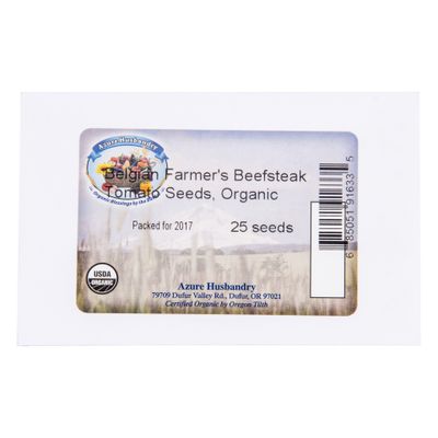 Azure Husbandry Belgian Farmer's Beefsteak Tomato Seed, Organic