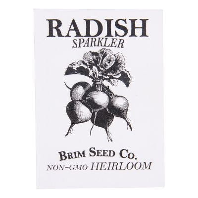 Brim Seed Co. Radish, Sparkler White Tip Heirloom Seed