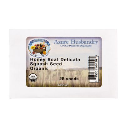 Azure Husbandry Honey Boat Delicata Squash Seed, Organic