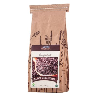 Azure Market Organics Chia Seeds, Whole, Black, Organic