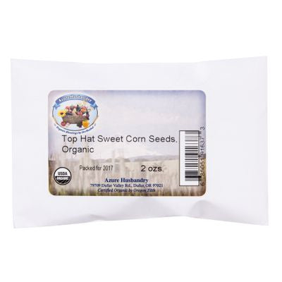 Azure Husbandry Top Hat Sweet Corn Seed, Organic