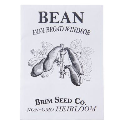 Brim Seed Co. Bean, Fava Broad Windsor Heirloom Seed