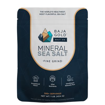 Baja Gold Salt Co. Mineral Sea Salt, Fine Grind