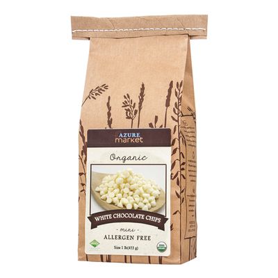 Azure Market Organics White Chocolate Chips, Mini, Allergen Free, Organic