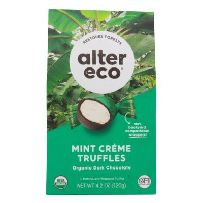 Alter Eco Dark Chocolate Truffles, Mint Crème, Organic