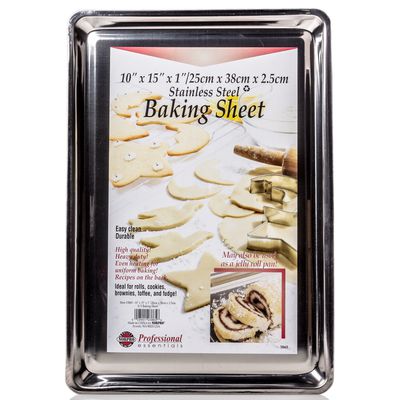 Norpro Baking Sheet, Stainless Steel, 15 x 10 x .5 inch