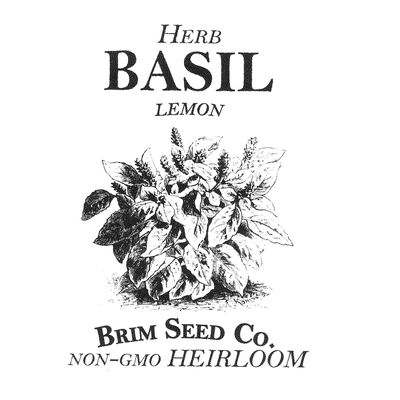 Brim Seed Co. Herb, Basil, Lemon, Heirloom Seed