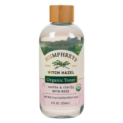 Humphrey's Facial Toner Witch Hazel Soothe & Clarify with Rose, Organic