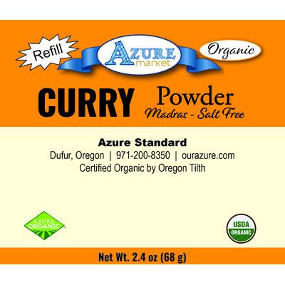 Azure Market Organics Curry Powder, Madras, Salt Free, Organic