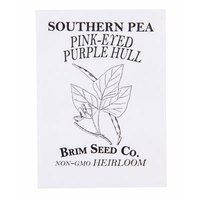 Brim Seed Co. Southern Pea, Pink-Eyed Purple Hull Heirloom Seed