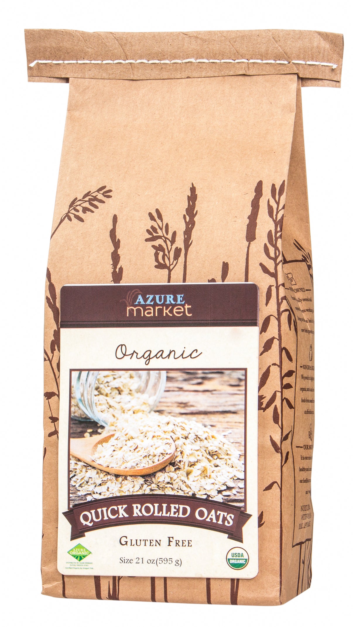 Azure Market Organics Quick Oats, GF, Organic Manna Harvest