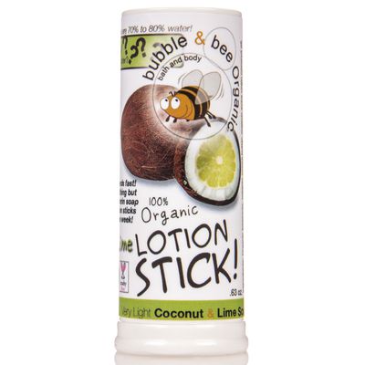 Bubble & Bee Organics Lotion Stick, Coconut and Lime, Organic