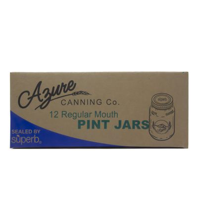 Azure Canning Co. Canning Jars, Pint, Regular (with lids & bands)