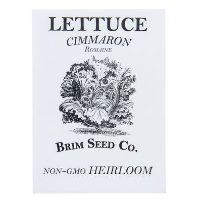 Brim Seed Co. Lettuce, Romaine Cimmaron Heirloom Seed