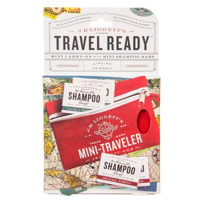 Liggett Old Fashioned Bar Shampoo, Mini Traveler Pack with Case