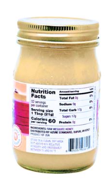 Azure Market Honey, Raw, Unheated, Mesquite